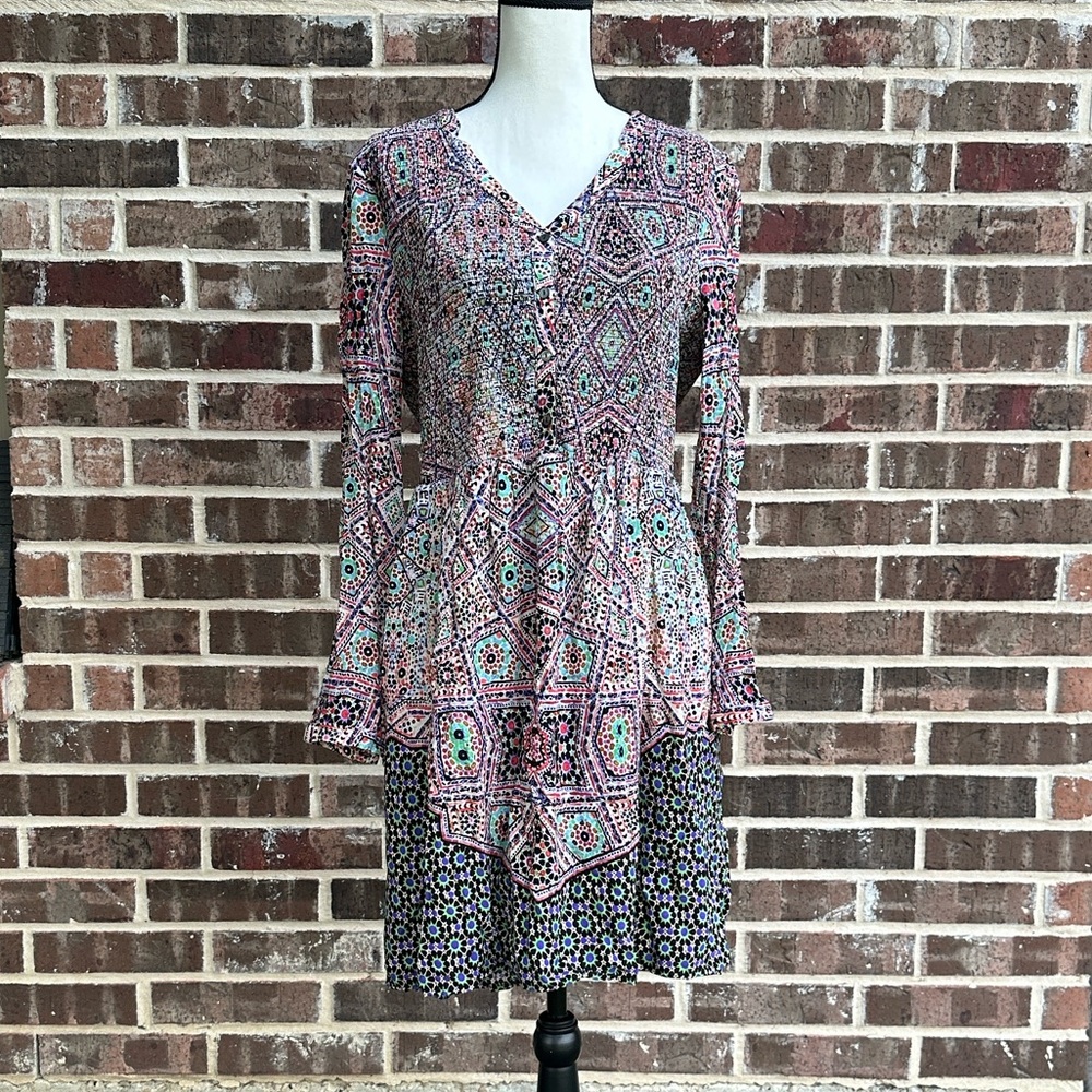 Anthropologie Maeve - Tiled Amerhyst Dress EUC